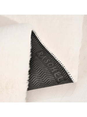 Anatolia Tavşan Poly Peluş Halı -Beyaz- Yüksek Kalite-Ekstra Yumuşak - Kaymaz  Tabanlı