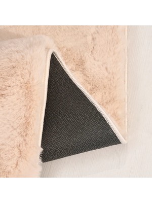 Anatolia Tavşan Poly Peluş Halı -Bej- Yüksek Kalite-Ekstra Yumuşak - Kaymaz  Taban