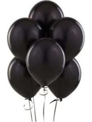 Frefly Store 12 Inç Boyutunda Siyah Parti Balon Seti, 10 Adet