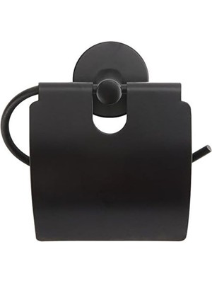 Frefly Store Modern Siyah Metal Tuvalet Kağıtlığı - 12,3 x 13 cm