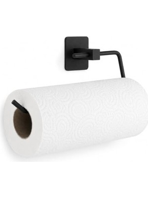 Frefly Store Yapışkanlı Duvara Monte Kağıt Havluluk Mat Siyah Rulo Askı