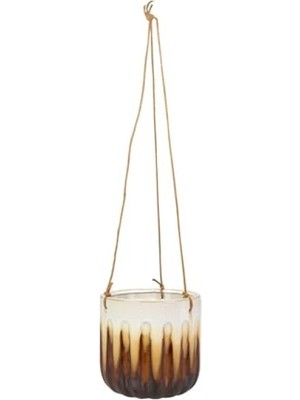 Frefly Store Estetik Karamel Renkli Seramik Askılı Saksı 14X13 cm