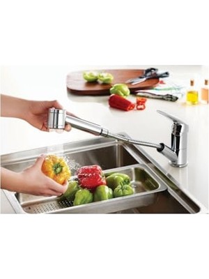 Frefly Store Pull-Out Eviye Bataryası, Krom Renkli Modern Tasarım