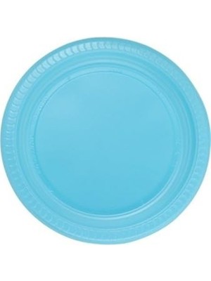 Frefly Store Mavi Renkli Plastik Tabak - 25 Adet Set