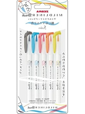 Frefly Store Zebra Mildliner Brush Pen Seti – Farklı Renk Seçenekleri