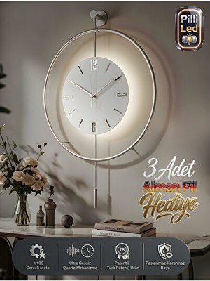 Novélune Duvar Saati: Gümüş Kristal Seri Büyük