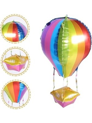 Frefly Store 22 Inç Uçan Balon Temalı Renkli Folyo Balon, 88-28 cm Boyutunda