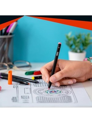 Frefly Store Su Bazlı Mürekkep ile 0.9mm Keçeli Boyama Kalemi Seti