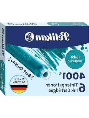 Frefly Store Pelikan Kartuş Serisi TP6X Dolmakalem Kartuşu, Turkuaz