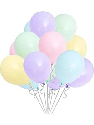 Frefly Store Karışık Mini Boy 5 Inç Makaron Balon, 100 Adet Parti Malzemesi