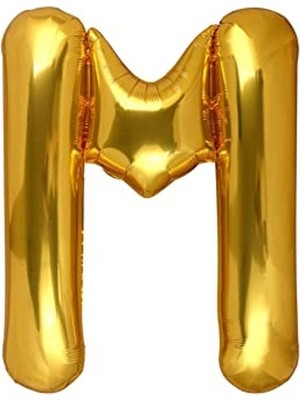 Frefly Store Ucuzlukevi 34 Inç Gold M Harfi Folyo Balon
