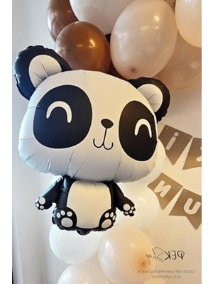 Frefly Store Panda Şekilli Folyo Balon, 72X58CM Eğlenceli Parti Süsü