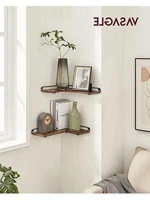 Frefly Store 2'li Set L Şeklinde Köşe Rafları, Endüstriyel Tarz ve Modern Kullanım