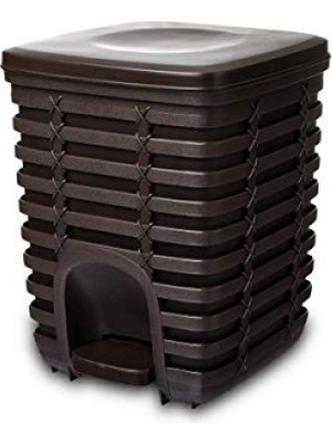 Frefly Store Kahverengi 9 Litre Kapasiteli Pedallı Çöp Kovası