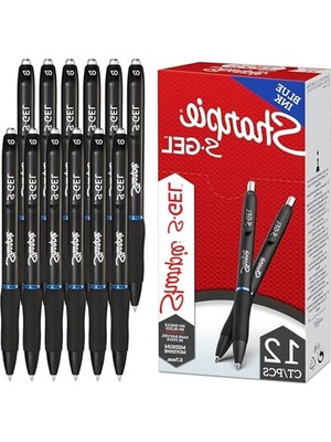 Frefly Store Orta Uçlu Jel Kalem, 0,7 mm Mavi Mürekkep, 12 Adet Set