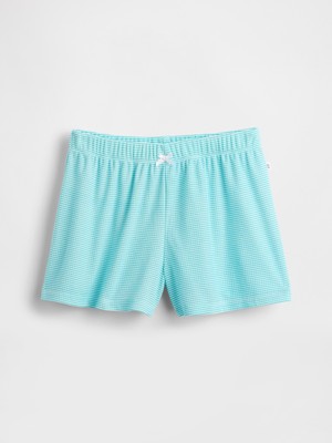 Gap Kız Çocuk Bebe Mavisi Çocuk Geri Dönüştürülmüş Fitilli Pijama Şortları