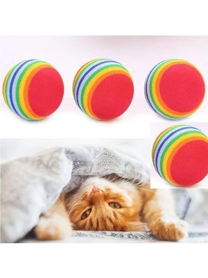 Frefly Store Diğer Diş Çıkarma Oyuncaklarıyla Birlikte Gökkuşağı Top, 4.2 cm