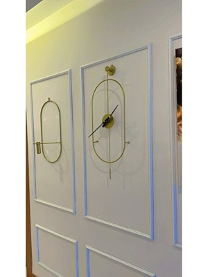 Novélune Duvar Saati: Büyük Boy Modern Metal , 30X80CM, Dekoratif ve Şık