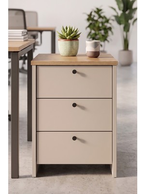 Robin Home Opus 45X40 cm 3 Çekmeceli Ofis Keson Komodin Sepet-Kumsal