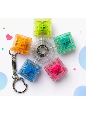 Midas Toptan Home Mekanik Switch Klavye Stres Çarkı - Renkli Tuşlu Fidget Oyuncak
