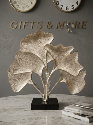 Gfsmore Ginko Yaprak Büyük Boy Gümüş 37 cm