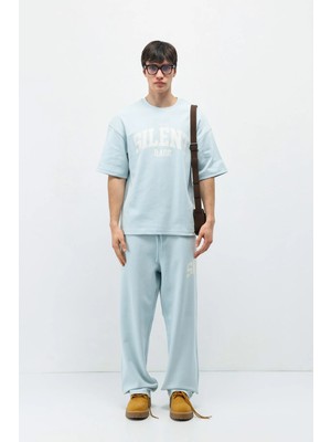 Vamos Oversize Baskılı Eşofman Takım Bebe Mavi
