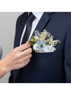 Jujü Atölye Damat Yaka Çiçeği,damat Cep Çiçeği, Sağdıç Yaka Çiçeği, Damat Yaka Iğnesi