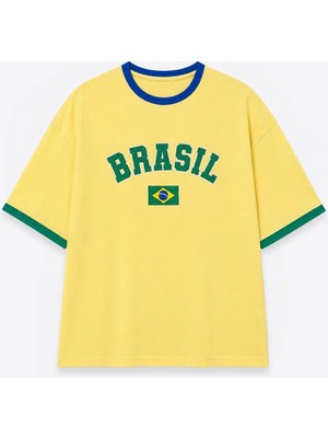 Vamos Fıfa World Cup 26™ Brezilya Oversize Tişört Sarı