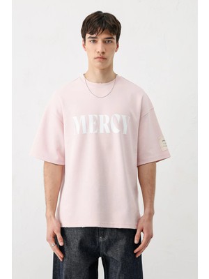 Vamos Baskılı Oversize Tişört Pembe