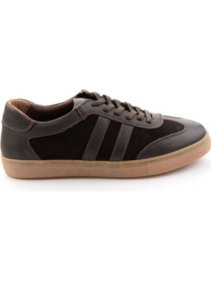 Bambi Kahve Kahve Hakiki Deri Kadın Sneaker K01649200303