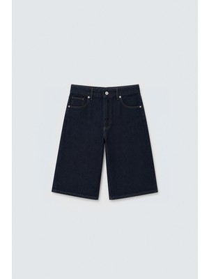 Vamos Bermuda Denim Şort Lacivert