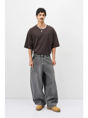 Vamos Barrel Fit Jeans Gri
