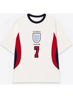 Vamos Fıfa World Cup 26™ Ingiltere Oversize Tişört Ekru