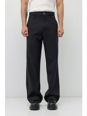 Vamos Flare Fit Kumaş Pantolon Siyah