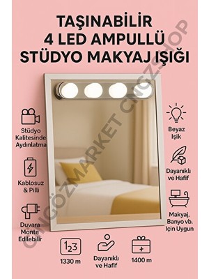 Novélune Masa ve Gece Lambası: Taşınabilir LED Makyaj ve Stüdyo Işığı
