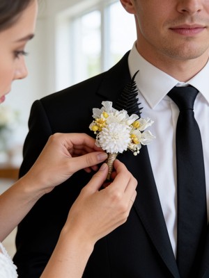 Damat Yaka Çiçeği,damat Cep Çiçeği, Sağdıç Yaka Çiçeği, Damat Yaka Iğnesi
