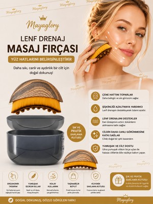 MAYAGLORY Hassas Dokulu Yüz Fırçası Lenf Drenaj ve Çene Şekillendirme Fırçası Çok Fonksiyonlu Yumuşak Masaj Aleti Gıdı Toparlayıcı Aleti