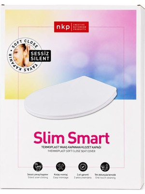 Nkp Slim Smart Yavaş Kapanan Klozet Kapağı Beyaz