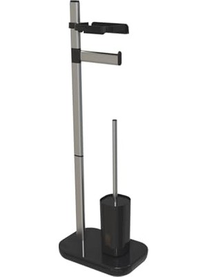 Frefly Store Rimanova Suı Tuvalet Kağıtlık Tuvalet Fırçalı-Siyah M-E75T-06