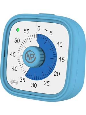 Frefly Store Npo Mutfak,ders,yemek Için 60DK Analog Alarm Zamanlayıcı,pomodoro Öğrenci Motivasyon Saati (Mavi)