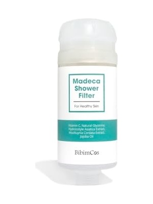 Frefly Store Madeca Duş Filtresi 160G – Centella & Houttuynia Ekstraktlı, Musluk Suyundaki Kloru Azaltır, Cildi Besler & Nemlendirir, Tüm Cilt Tipleri Için, Vitaminli Nem Filtresi