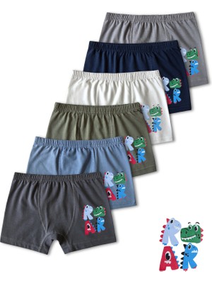 Panfilia  %95 Pamuklu Erkek Çocuk Boxer 6'lı Set / Külot / Iç Çamaşır