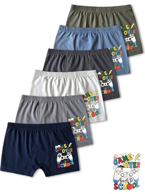 Panfilia  %95 Pamuklu Erkek Çocuk Boxer 6'lı Set / Külot / Iç Çamaşır