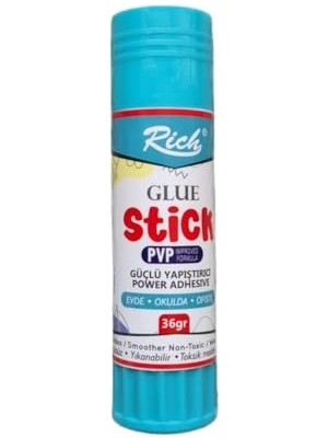 Frefly Store ® Glue Stick, Pvp Geliştirilmiş Formül, Güçlü Yapıştırıcı, Toksik Madde Içermez, Yıkanabilir, 36GR
