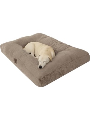 Frefly Store Jungolica Max Köpek Yatağı Vizon – Ultra Yumuşak Peluş Kumaş, Nefes Alabilen Hava Dolaşımı, Sakinleştirici Konfor, Kaydırmaz Taban Kedi ve Köpek Minderi (Large)