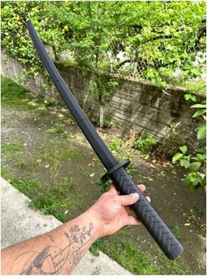 Frefly Store Katlanabilir Katana Gerçek 100CM Sert Plastik Siyah, 65431321354