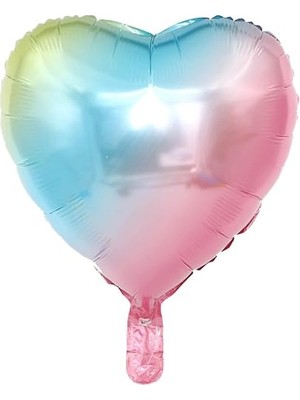 Frefly Store 18 Inç 45 cm Kalp Folyo Balon (Gökkuşağı)
