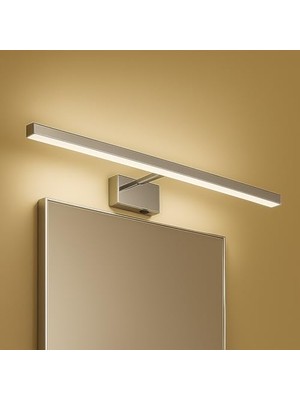 Frefly Store Kanarya 40 cm 8W LED Ayna & Resim Apliği Krom | 4200K Gün Işığı, 720 Lümen, IP45 Su Korumalı, 64W Eşdeğer, Açma/kapama Anahtarlı, 220V Modern Duvar Aydınlatma Armatürü          [enerji Sınıfı F]