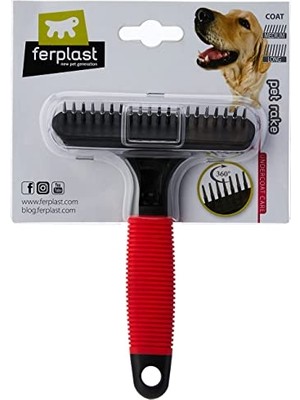 Frefly Store Gro 5872 Köpekler Için Tırmık Tarağı, Döner, Yuvarlak Dişler, Orta ve Uzun Tüylü Hayvanların Alt Kürkleri Için Ideal, 15,5 x 11 x 3,3 cm