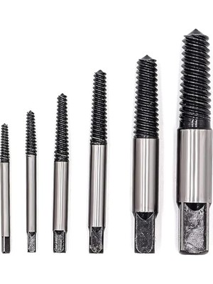 Frefly Store Aee® 6'lı Profesyonel Vida Çıkarma Seti Kırık Civata Kılavuz Çıkarıcı Hasarlı Dönmeyen Sıkışmış Kırılmış Paslı Vida Sökme Aparatı Taşıma Kutulu